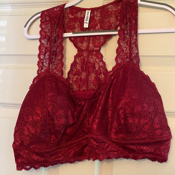Zenana 3X Bralette NWT  Burgundy Lace - Picture 1 of 2